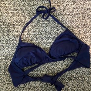 Blue bikini top